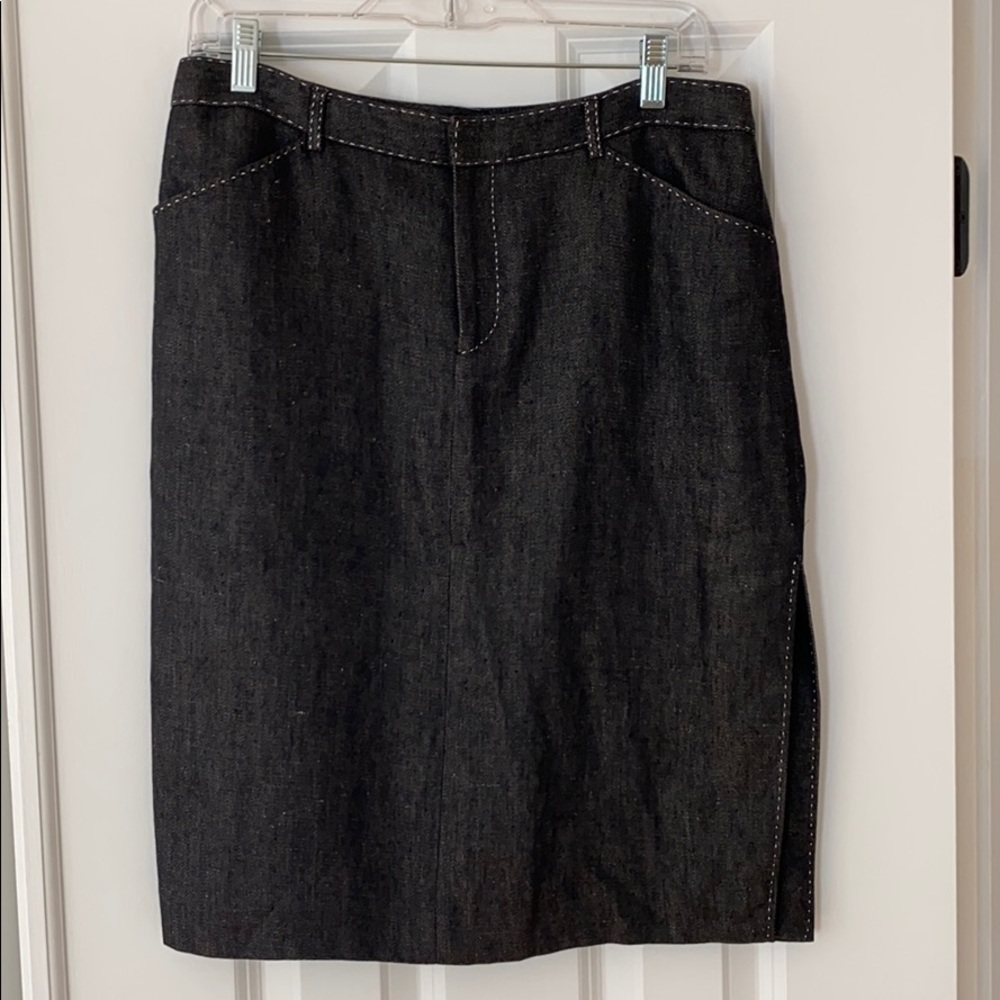 Ralph Lauren black denim slim pencil skirt. 10 EUC